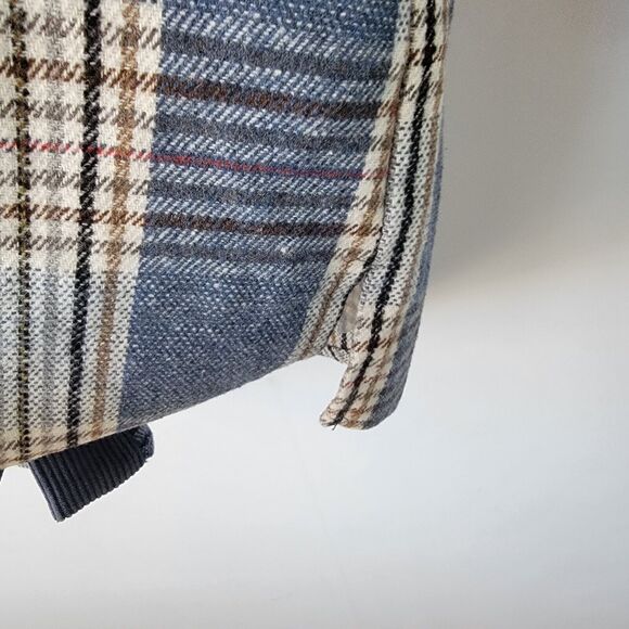 mystree women's shacket size S plaid corduroy button down blue - Picture 6 of 7
